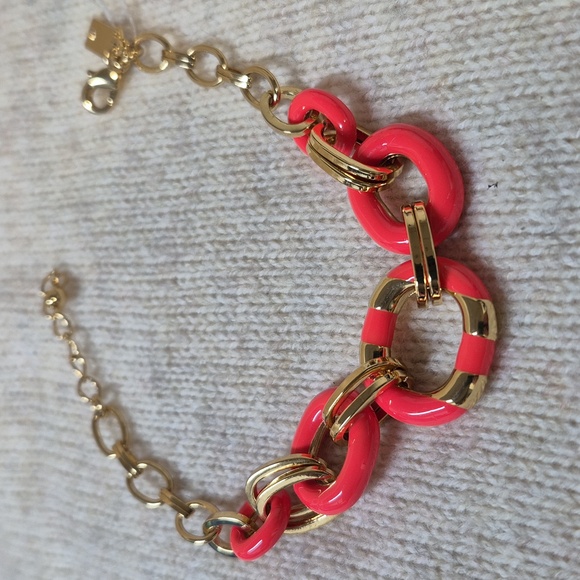 Kate Spade Mod Moment Geranium Link Bracelet - New - Picture 2 of 6